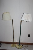 Brass Finish Swing Arm Floor Lamps