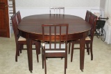 Nice Dining Table W/6 Chairs By Watertown Table-Slide Co.