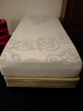 Extra Long Twin Bed W/Serta Memory Foam Mattress(w/tags)