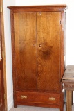 Antique Double Door Solid Wood Storage Cabinet
