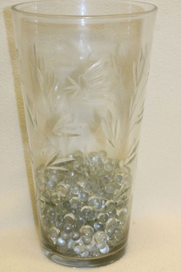 LARGE Cut Glass Vase