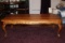 Custom Made Solid Oak Carved Claw Foot Coffee Table