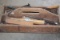Vintage Handled Wood Tool Box W/Tools