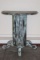 Distressed Half Moon Pedestal Table