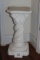 Ornate White Plaster Plant Stand W/Ornate Twisted Base