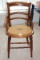 Exquisite Solid Wood Side Chair W/Embroidered Seat