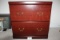 Cherry Finish 2 Drawer File Cabinet