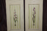 Large Vertical Floral Whitewash Wall Plaques