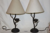 Metal Bird Nest Lamps