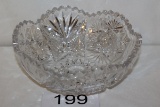 Ornate Heavily Cut Crystal Bowl