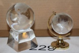 Glass World Globes On Stands