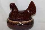 Vintage Hull Pottery Hen On Nest