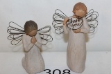 Hand Carved Willow Tree Figures