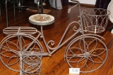Wrought Iron Freestanding Bicycle Plant Stand