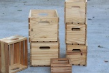 Assorted Thick Wood Crates