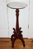 Pedestal Marble Top Plant Stand