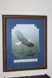 Ornately Framed Eagle Print W/Bible Verse