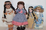 Native American, Americana & Victorian Porcelain Dolls