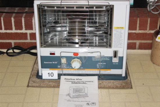 American Wick Electric Radiant Heater W/Circulating Fan(Kerosene Heater)