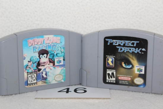 Nintendo 64 "Diddy Kong"  & "Perfect Dark" Games