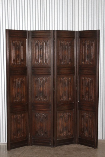 Nice SOLID Wood Carved Room Divider