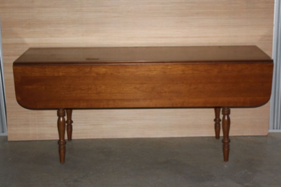 Gorgeous LONG Solid Wood Drop Leaf Table