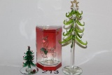 Blown Glass Christmas Trees & Reindeer
