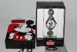 Disney Mickey Mouse Bracelet Style Watch In Original Box W/Manual