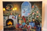 Large Christmas Light Up Canvas