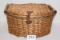 LARGE Woven Wood Handled Lidded Basket