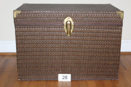 NICE Large Woven Chest W/Brass Accents