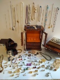 LARGE Lot Costume Jewelry W/Jewelry Boxes