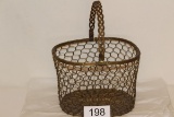 HEAVY Brass Handled Basket