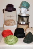 Assorted Vintage Hats & Boxes