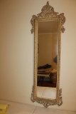 Vintage Tall Wall Mirror W/Ornate Frame