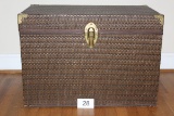 NICE Large Woven Chest W/Brass Accents