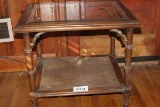 1970's Glass Top Side Table