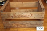 Large Sonny Slope Wood Peach Crate