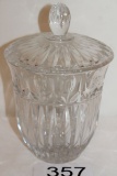 Nice Crystal Heavily Cut Crystal Lidded Jar