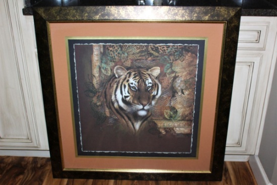 Large Double Matted Tiger Print