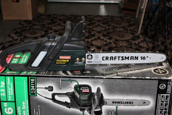 Craftsman 16" Electric 3.5hp Chainsaw W/Manual & Box