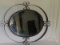 NICE Oval Mirror W/Twisted Metal Trim &Wide Curved Frame