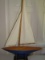 LARGE Wooden Sailboat On Stand