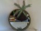 Tropical Themed Round Mirror W/Copper Edging By Artist Cindy & Jim Hirt