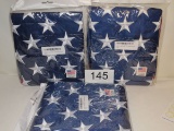 Oxford Nylon Quality American U.S. Flags W/Embroidered Stars