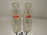 Vintage Glass Mini Pepsi Salt & Pepper Shakers
