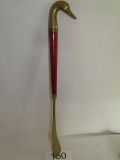 Duck Head Brass Boot/Shoe Horn With Wood Body