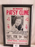 Framed 1962 Patsy Cline Palace Theater Concert Poster