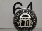 1776 State Of Georgia 200th Anniversary Coin .999 Troy Ounce Sterling Silver