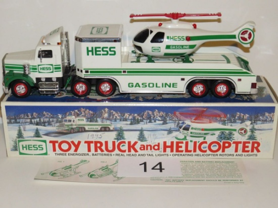 1995 Hess Toy Truck and Helicopter